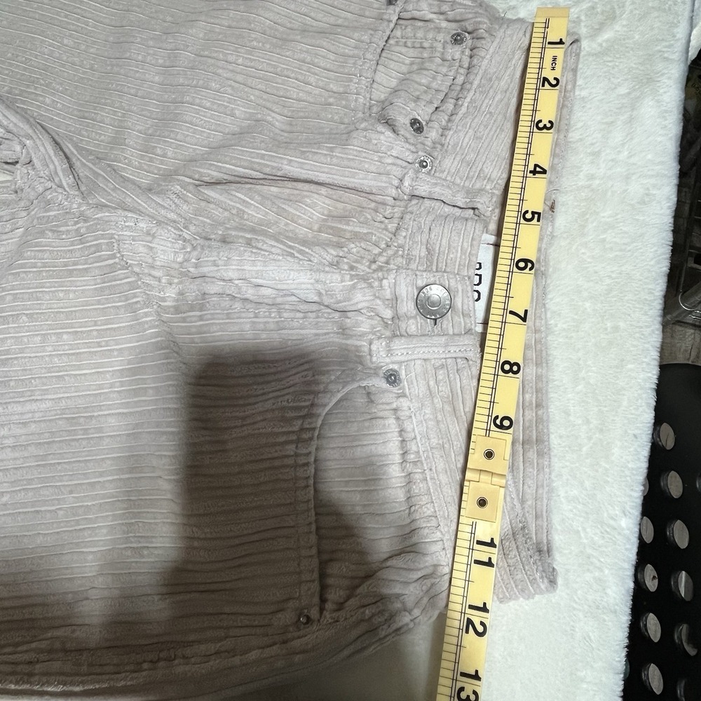 BDG High Rise Baggy Corduroy Pants Women Size 25 Cream Ivory Wide Leg Relaxed - Picture 5 of 10